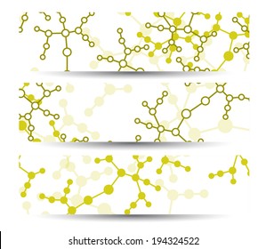 Dna banner for your design, digital Illustration.