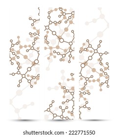Dna banner for your design, digital Illustration.