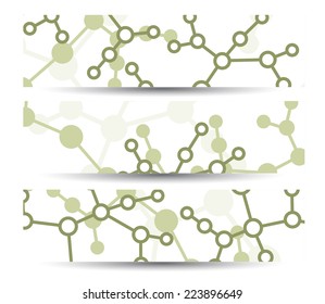 Dna banner for your design, digital Illustration.