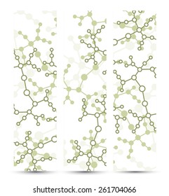 Dna banner for your design, digital Illustration.