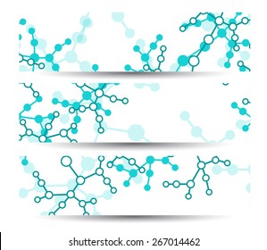 Dna banner for your design, digital Illustration.