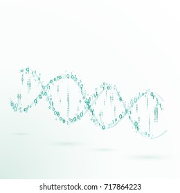 DNA. Binary Code. Vector Illustration