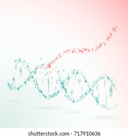 dna. binary code. virus. vector illustration