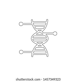 DNA, biology icon. Element of genetics and bioenginnering for mobile concept and web apps icon. Outline, thin line icon for website design and development, app development