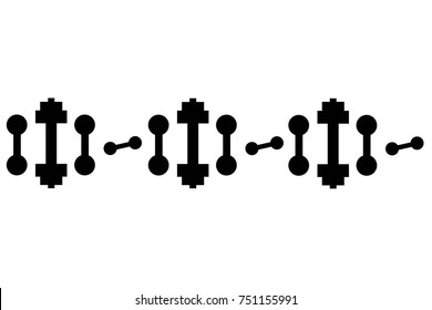 DNA black gym icon pattern background texture