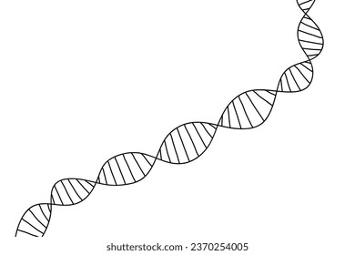 DNA black line, abstract background for medical