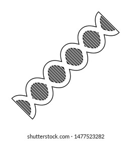 Dna black on a white background, vector illustration for design.