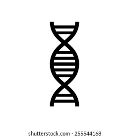 DNA - black vector icon