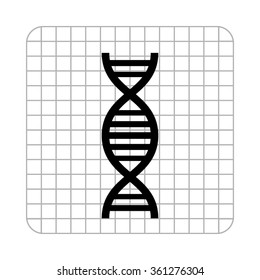 DNA -  black vector icon