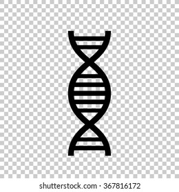 DNA  - black vector icon