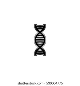 DNA -  black vector icon
