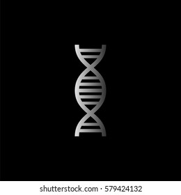 DNA -  black vector icon