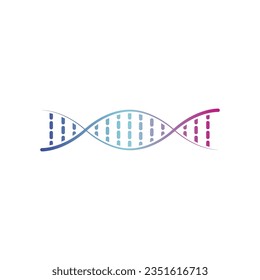 Icono de vector negro de adn. Sencillo símbolo de glifo.