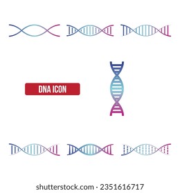 Dna black vector icon. Simple glyph symbol.
