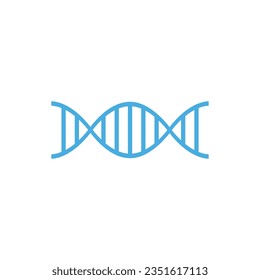 Dna black vector icon. Simple glyph symbol.