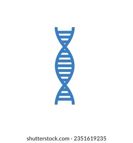 Dna black vector icon. Simple glyph symbol.