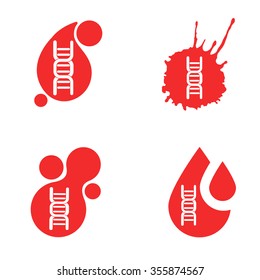 DNA blood icon