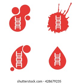 DNA blood icon