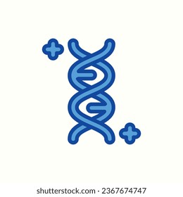 dna blue icon, isolated hospital icon in light background, perfect for website, blog, logo, graphic design, social media, UI, mobile app
