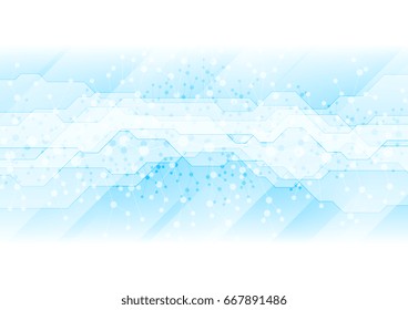 Fondo abstracto de la tecnología de moléculas azul ADN. Diseño de vectores