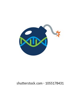 Dna Bomb logo Icon Design