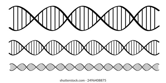 DNA, break or broken. DNA string, double helix spiral line. RNA gene chromosome elements, medic atom cell. Medical concept of biochemistry with dna molecule. Analysis test tools. Search data.