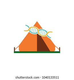 Dna Camping Logo Icon Design
