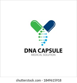 Logo von dna Kapsel ist einfach und modern für den medizinischen Dienst