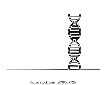 Dibujo en cadena de ADN por una línea continua