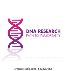 dna chain, gene research logo element, icon over white