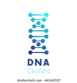 icono de cadena dna, elemento logo