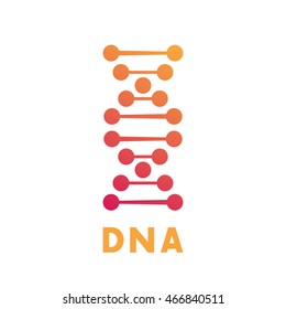 dna chain icon, logo element on white