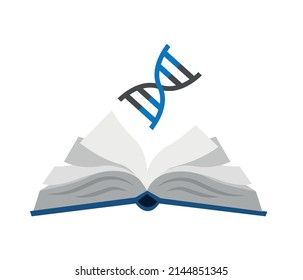 
cadena de ADN e ícono, concepto de ciencia, signo de investigación de ADN sobre fondo blanco. pruebas genéticas. Gráficos vectoriales.