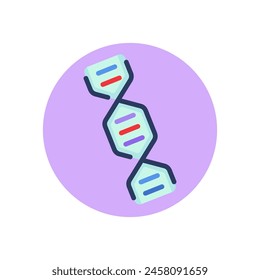 DNA chain line icon. Formula, molecule, genetics outline sign. Chemistry and science concept. Vector illustration, symbol element for web design and apps