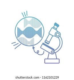 dna chain with microscope