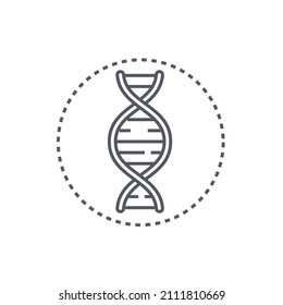 DNA chain - modern black line design style icon