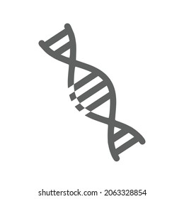 DNA, Kette, Molekül Icon. Graue Vektorgrafiken.