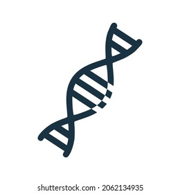 Dna, chain, molecule icon. Simple editable vector design isolated on a white background.