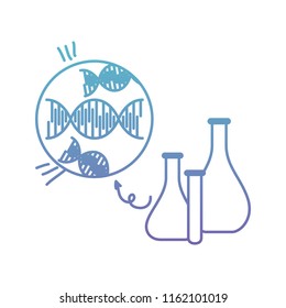 dna chain science with tube test