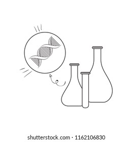 dna chain science with tube test