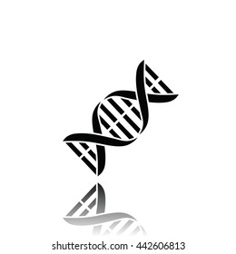 DNA chain sign vector icon.