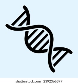 DNA chain solid icon. Genetic medicine and evolution symbol glyph style pictogram on white background. COVID-19 and Medical signs for mobile concept and web design. Vector graphics