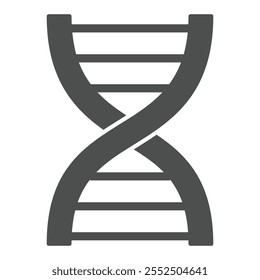 DNA chain solid icon, genetic biology concept. Vector graphics. Human chain sign on white background, glyph style icon for mobile or web design