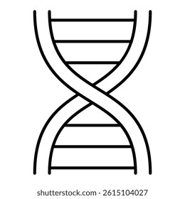 DNA chain thin line icon, genetic biology concept. Vector graphics. Human chain sign on white background, linear style mobile or design