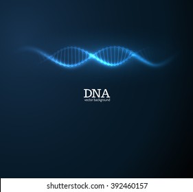 DNA chain vector background. Science. Vector eps10.