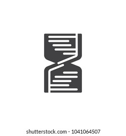 Dna chain vector icon. filled flat sign for mobile concept and web design. Genetic simple solid icon. Symbol, logo illustration. Pixel perfect vector graphics