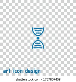 dna chain vector icon on isolated background
