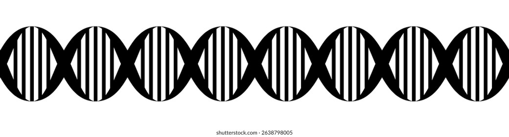 DNA chain vector, an iconic representation of genetics and biology. Perfect for scientific, medical, and biotechnology concepts or educational materials.