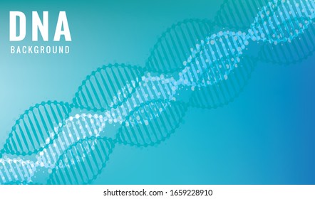 DNA chain vector science background with blue color