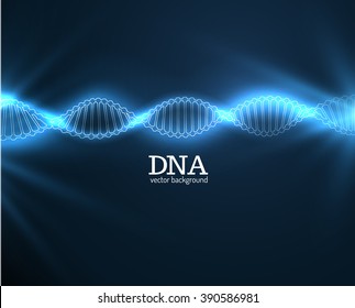 DNA chain vector science background. Vector eps10.